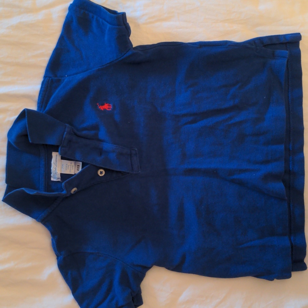 Royal blue boys polo
